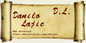 Danilo Lajić vizit kartica